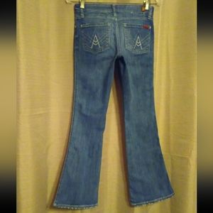 Womens 12 (26x28) 7 for all mankind Stretch A-Pocket Bootcut Denim Blue Jeans